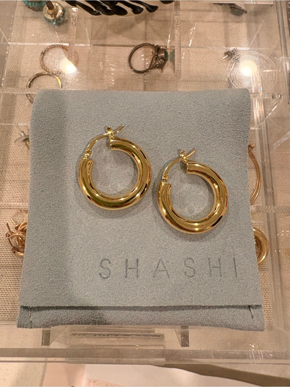 Sashi Gold Hoop Earring from Revolve